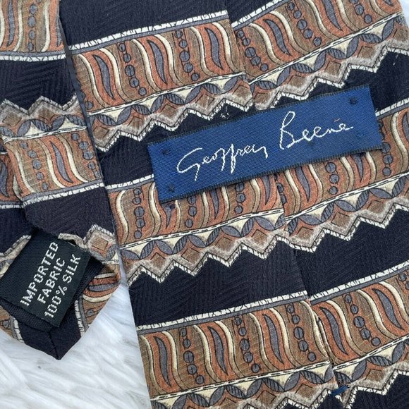 Geoffrey Beene Men Tie 100% Silk Neck Tie Classic Ties Made in USA - Picture 10 of 12